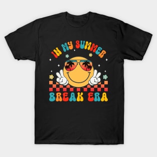 In My Summer Break Era Groovy Smile Face Summer Break T-Shirt